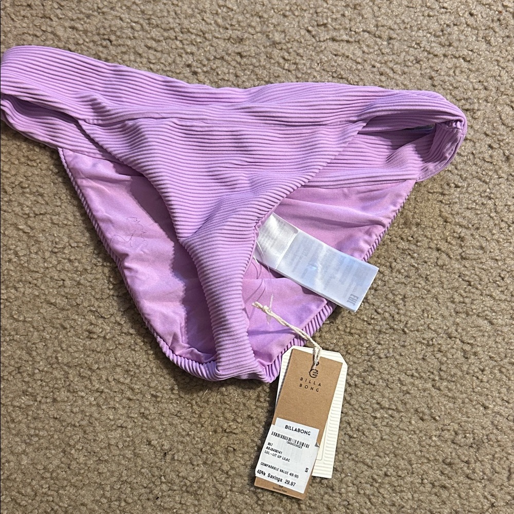 Billabong Lavender Ribbed Bikini Bottom
